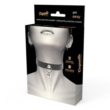 Collana fetish in pelle vegana regolabile, accessorio elegante